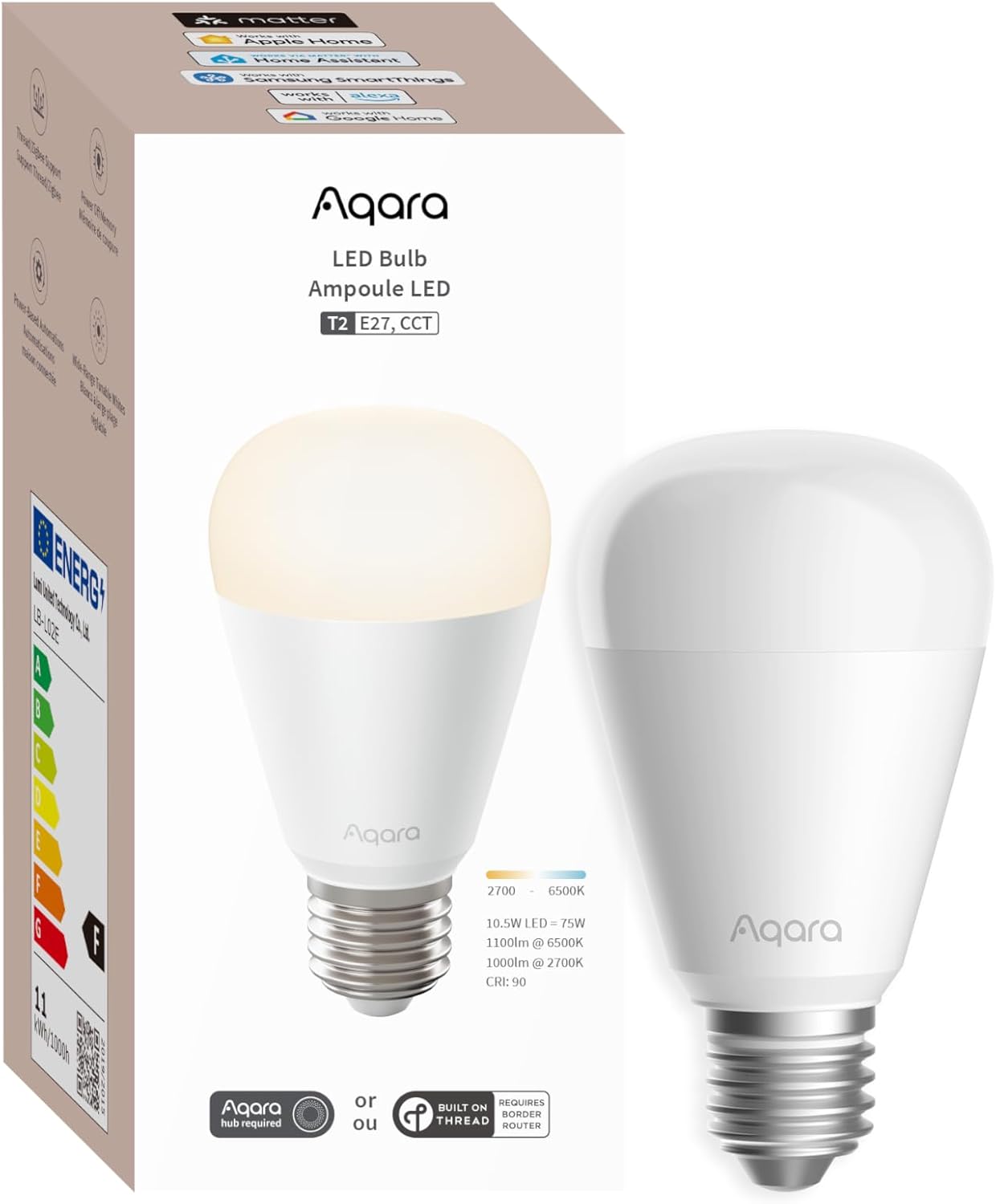 Bóng Đèn LED Thông Minh Aqara T2 (E27) - Ánh Sáng Trắng
